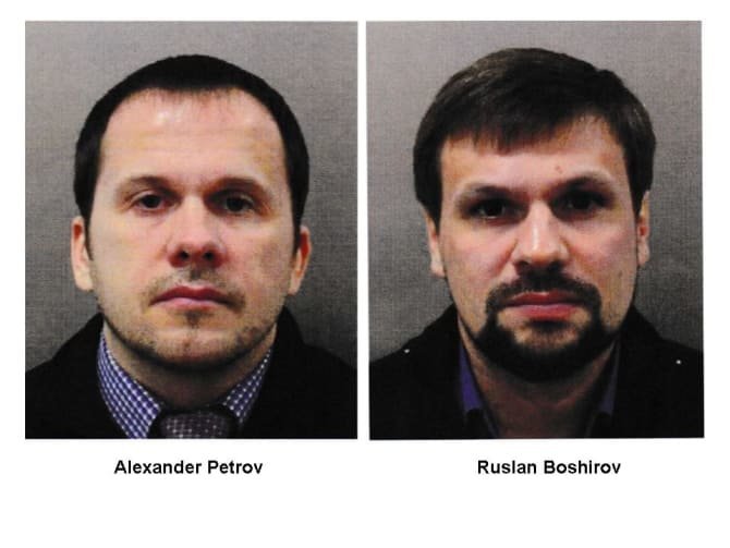 Опубликованы фото россиян, подозреваемых в отравлении Скрипалей