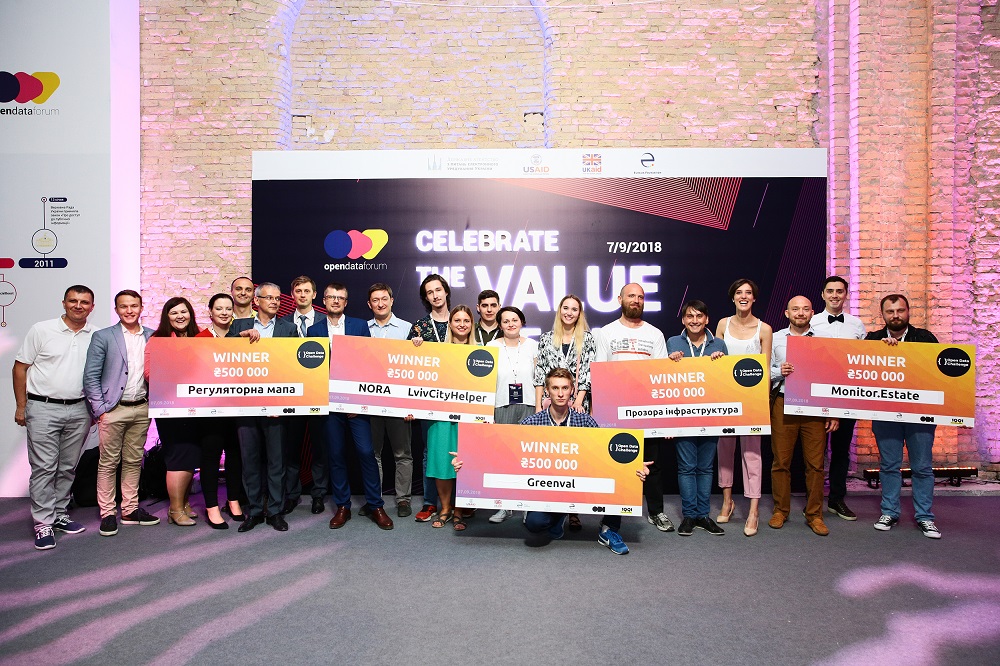 6 украинских стартапов выиграли 2,5 млн гривен на конкурсе Open Data Challenge