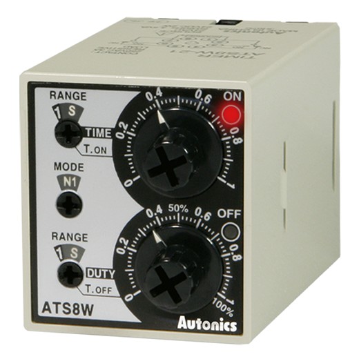 12 диапазонов уставок времени: доступны аналоговые многофункциональные таймеры Autonics серии ATS8W/11W